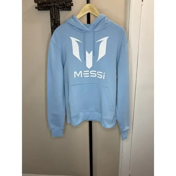 NWT Messi Collection Blue Pullover Hoodie Men’s M - Picture 2 of 6